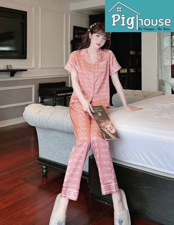 Bộ dài cộc Pijama chữ Celine