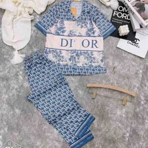 Bộ pijama dài chữ Dior choco