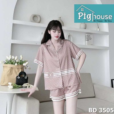 Bộ pijama đùi chấm tròn LV