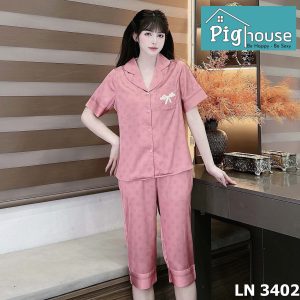 Bộ Pijama Lửng In Hình Kim Cương