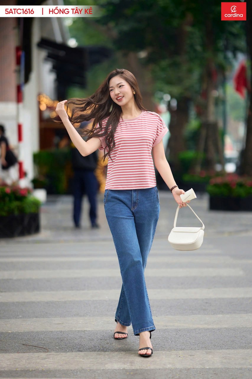 Ao phong cotton ke co gian