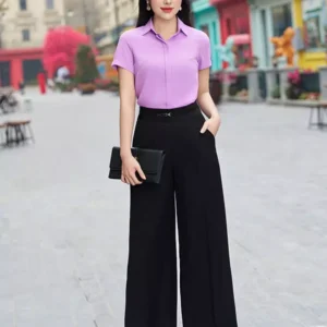 Áo Sơ Mi Lụa Hàn Quốc Công Sở