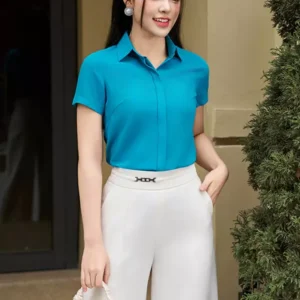 Áo Sơ Mi Lụa Hàn Quốc Công Sở