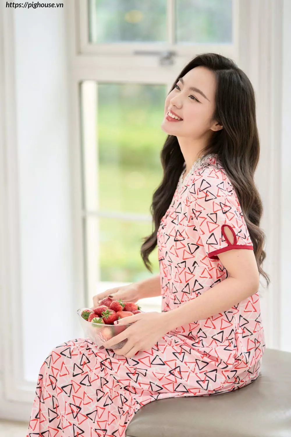 Đầm lanh hoa nhí dáng A đuôi cá Cardina