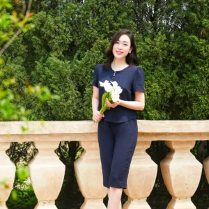 Bộ đồ mặc nhà đũi vân mây thoáng mát