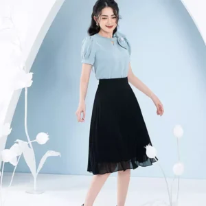 Chan vay xep ly chiffon dang dai